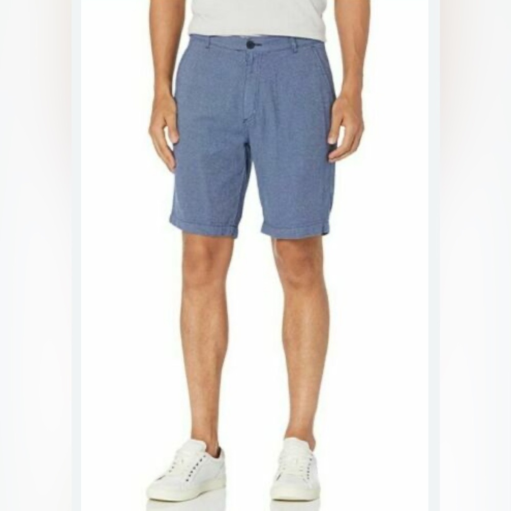 Mens Sperry Flat‎ Front Beach Casual Blue Shorts